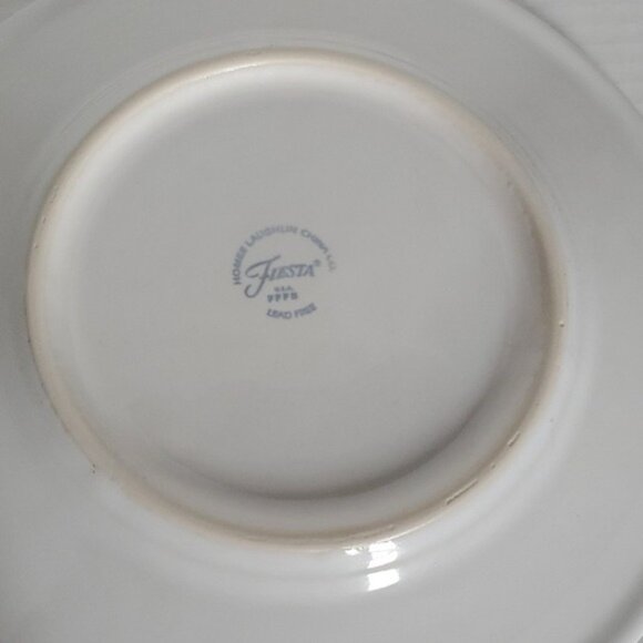 Fiestaware Fiesta Fall Leaves Acorn Ceramic 9" Luncheon Plate Classic Rim White - Picture 14 of 16